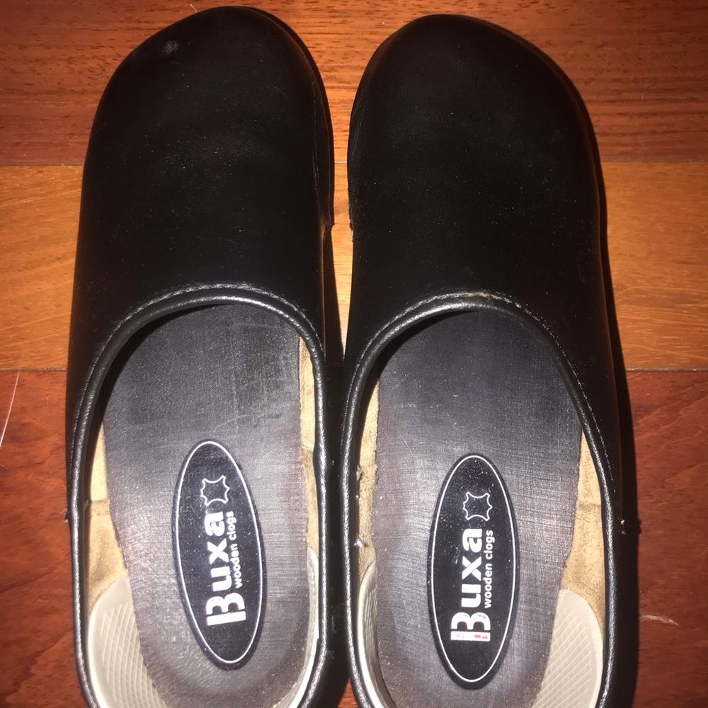 BUXA wooden clogs black brand new size 38/7.5